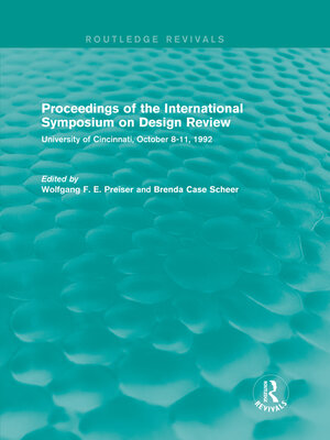 cover image of Proceedings of the International Symposium on Design Review (Routledge Revivals)